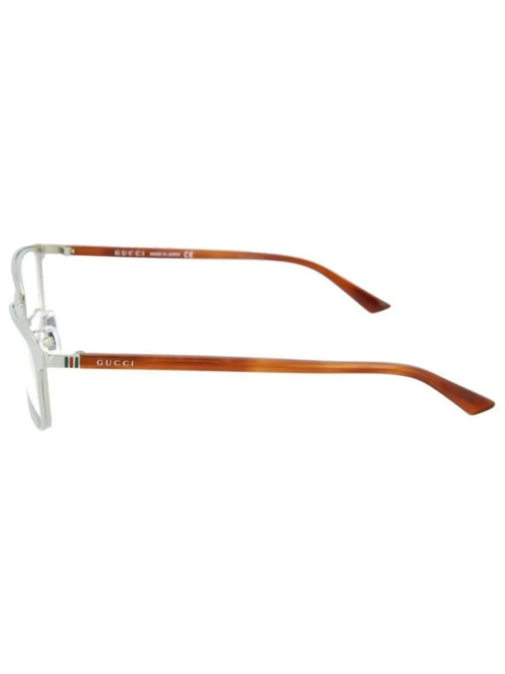 New Gucci Unisex Square/Rectangle Gold Havana Transparent Fashion Designer Eyegl